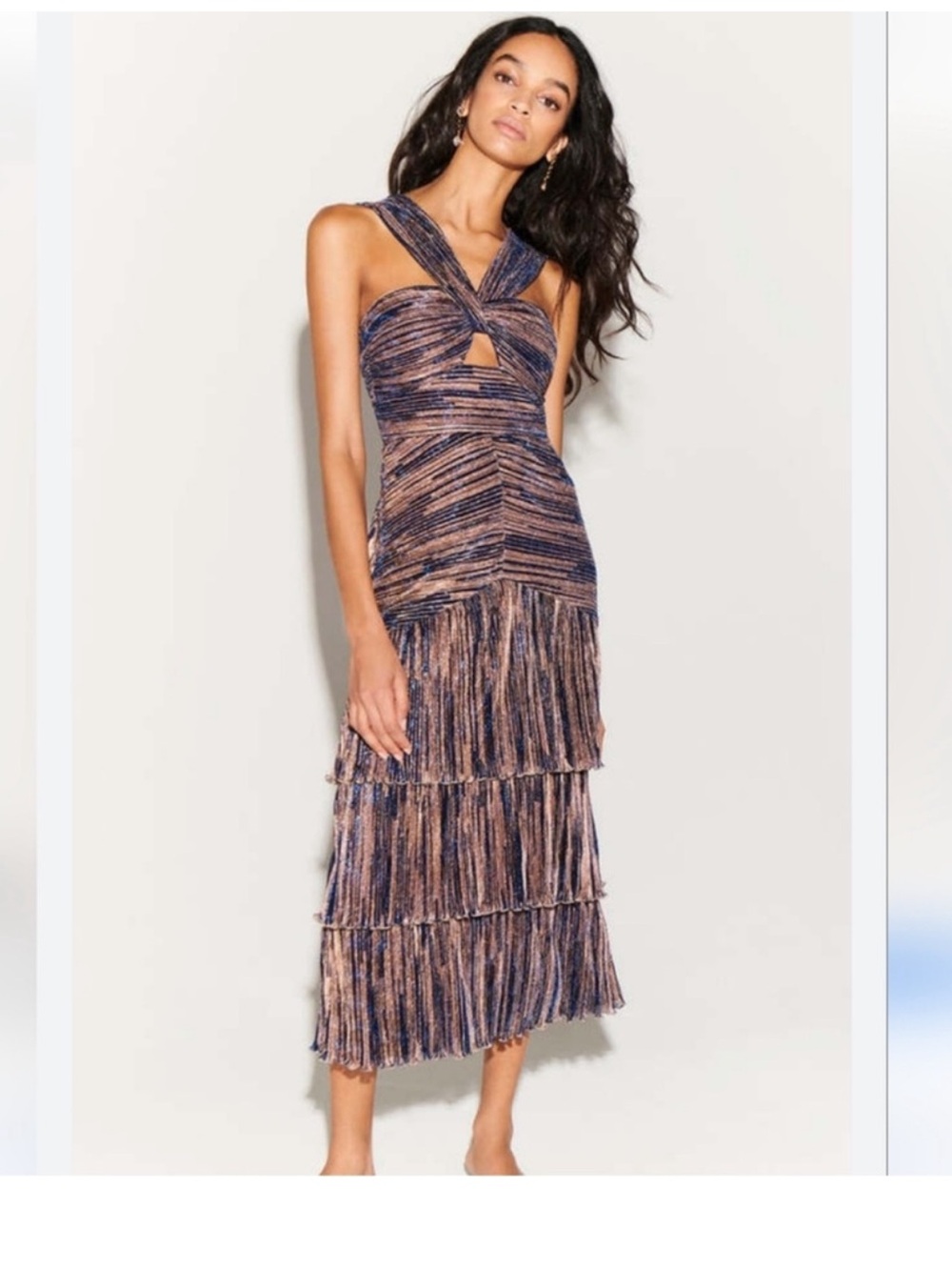 Saylor Hedi Metallic Midi Dress